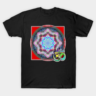 Disk Mandala Green Om T-Shirt